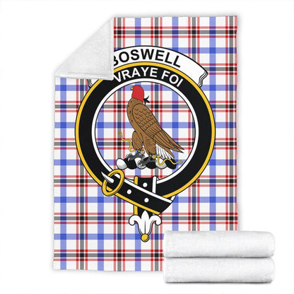 Boswell Modern Tartan Crest Premium Blanket