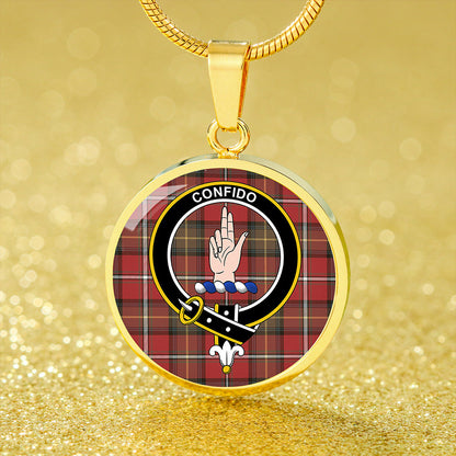 Boyd Weathered Tartan Crest Circle Necklace