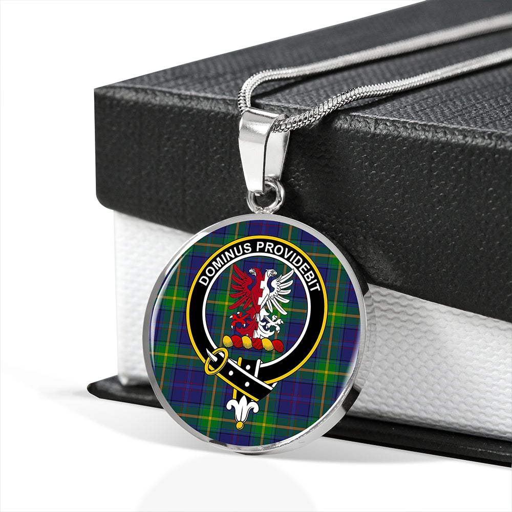 Boyle Tartan Crest Circle Necklace