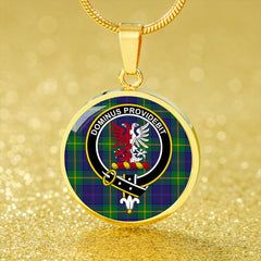 Boyle Tartan Crest Circle Necklace