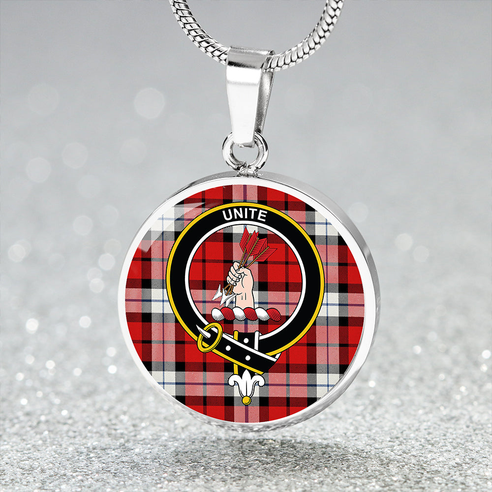 Brodie Dress Tartan Crest Circle Necklace