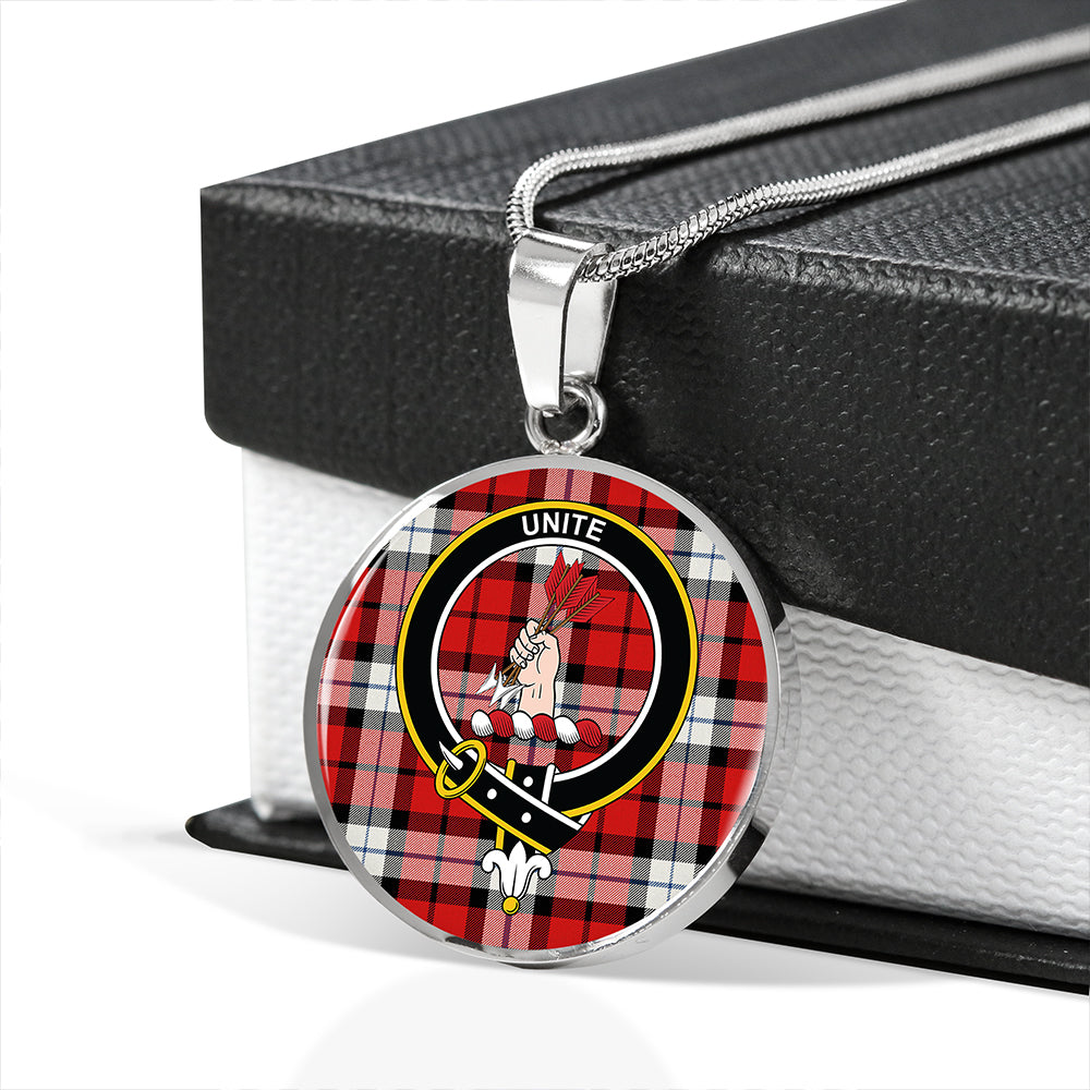 Brodie Dress Tartan Crest Circle Necklace