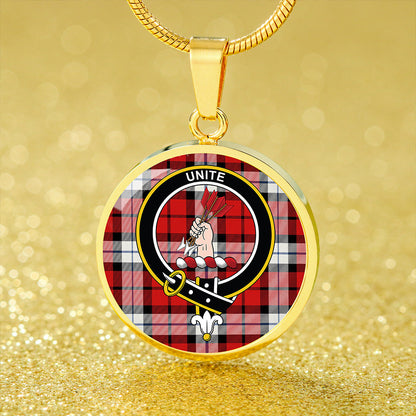 Brodie Dress Tartan Crest Circle Necklace