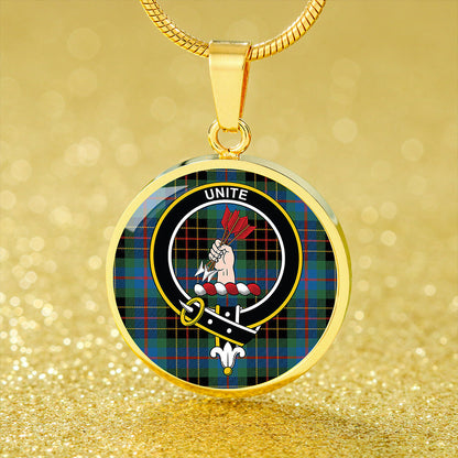 Brodie Hunting Ancient Tartan Crest Circle Necklace