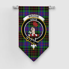 Brodie Hunting Modern Tartan Crest Gonfalon