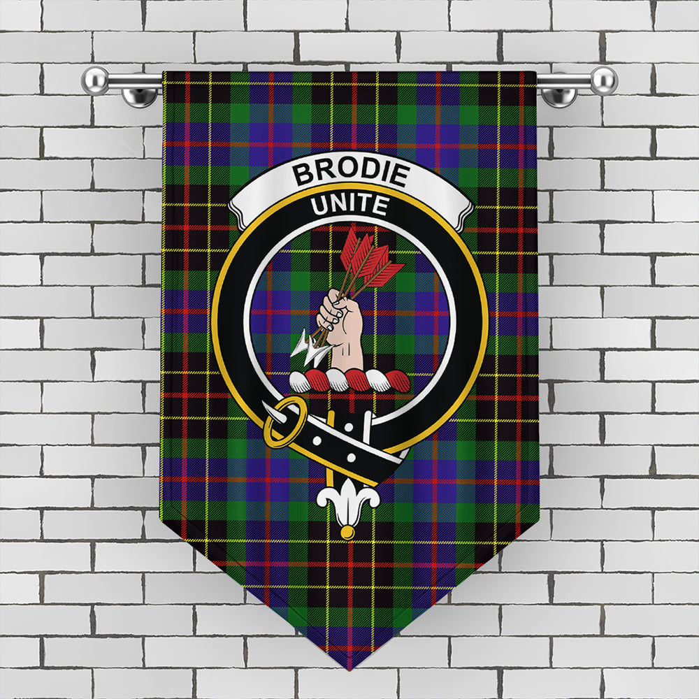 Brodie Hunting Modern Tartan Crest Gonfalon