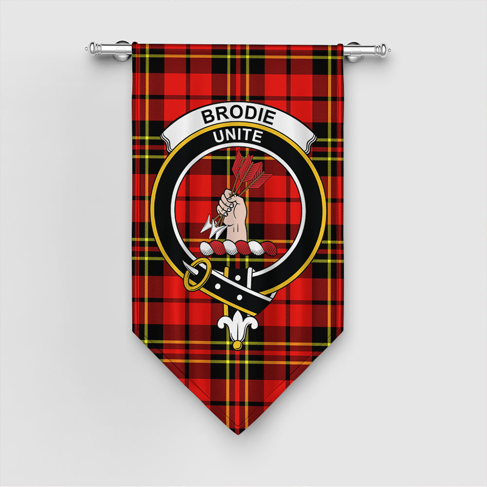 Brodie Modern Tartan Crest Gonfalon