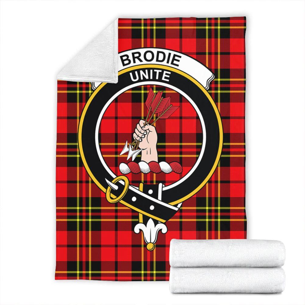 Brodie Modern Tartan Crest Premium Blanket