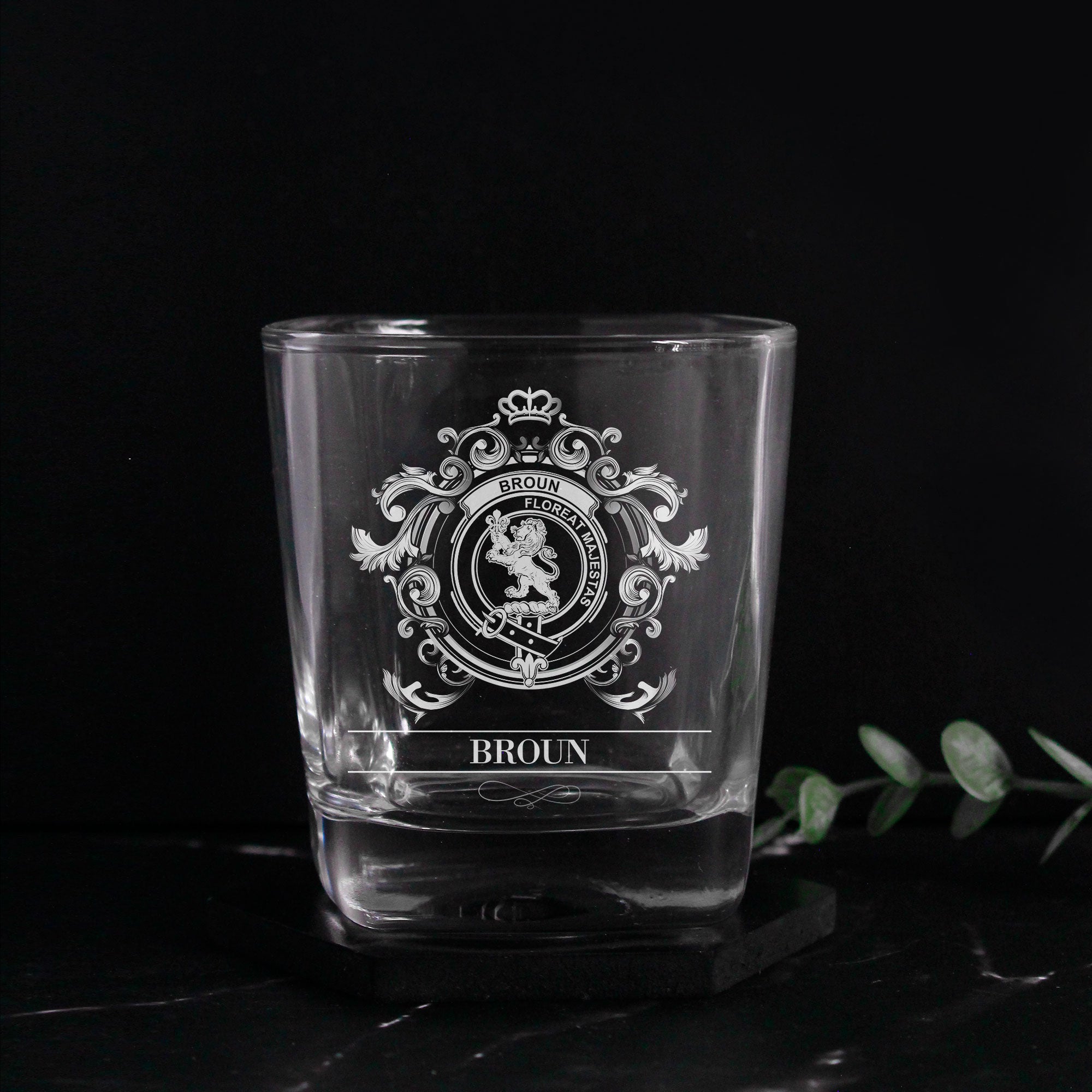 Broun Tartan Clan Decanter Set