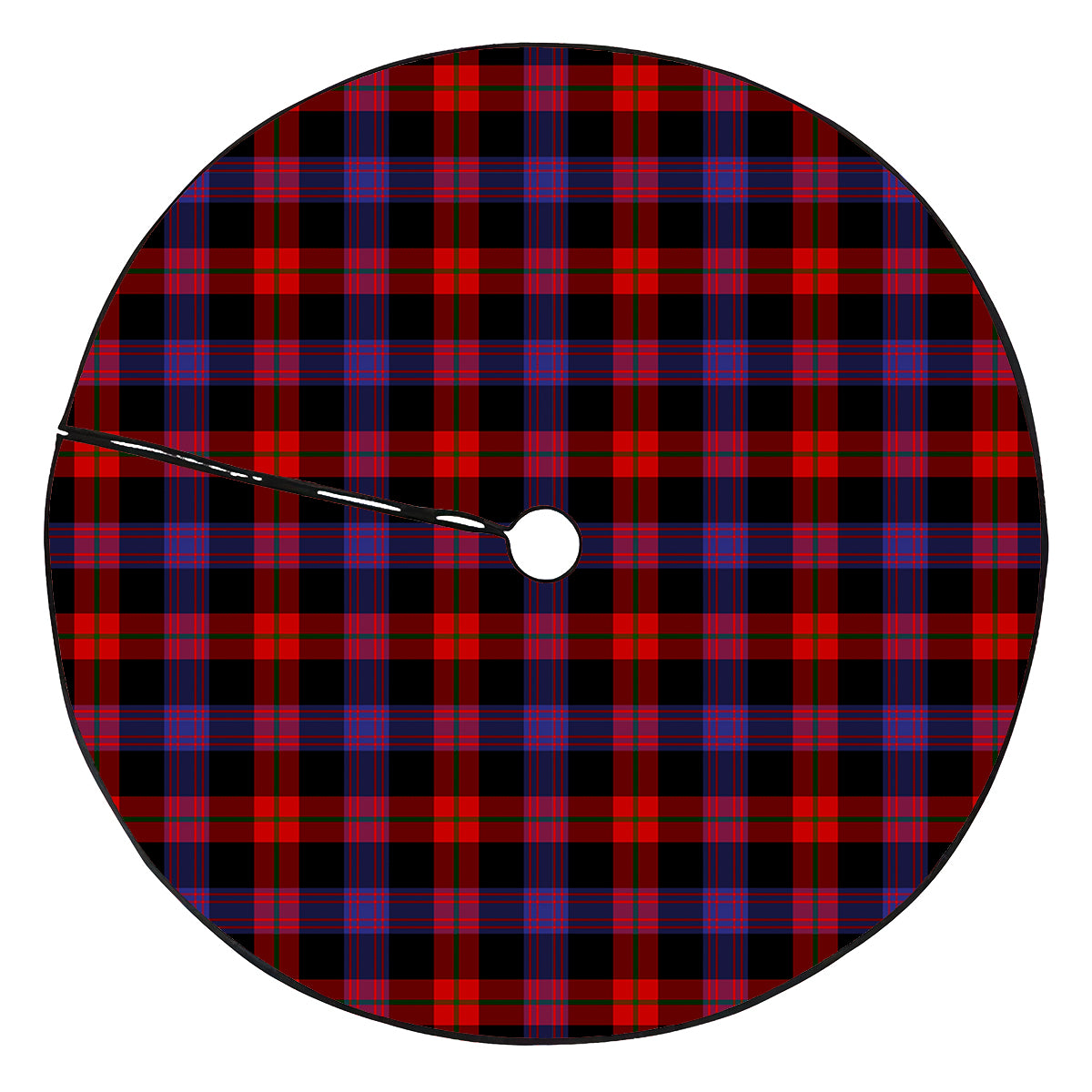 Broun Modern Tartan Plaid Christmas Tree Skirt