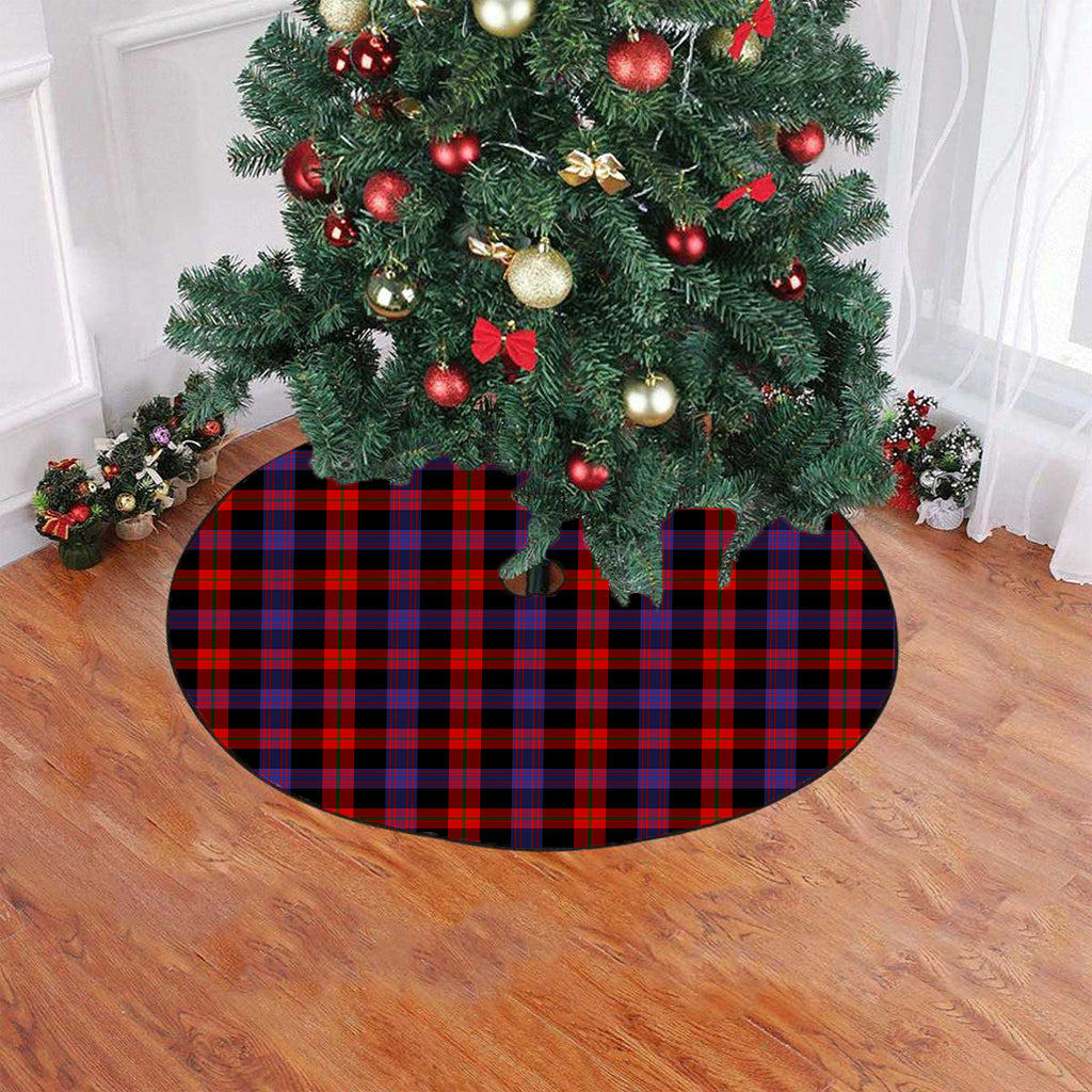 Broun Modern Tartan Plaid Christmas Tree Skirt