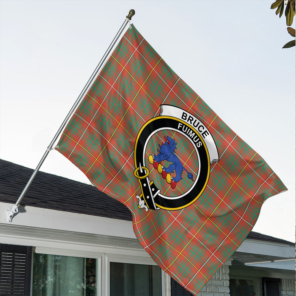 Bruce Ancient Tartan Classic Crest House Flag