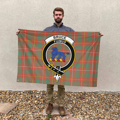 Bruce Ancient Tartan Classic Crest House Flag