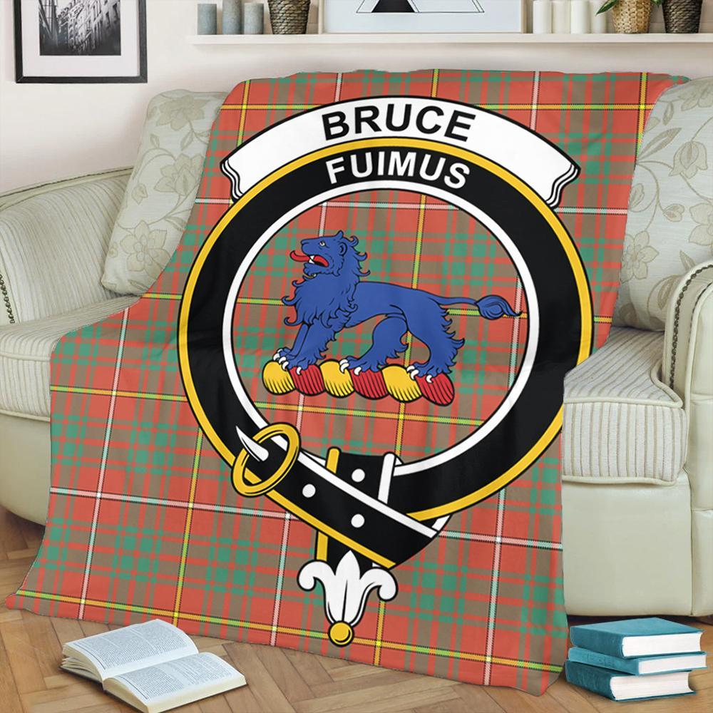 Bruce Ancient Tartan Crest Premium Blanket