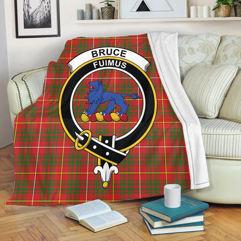 Bruce Modern Tartan Crest Premium Blanket