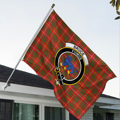 Bruce Modern Tartan Classic Crest House Flag