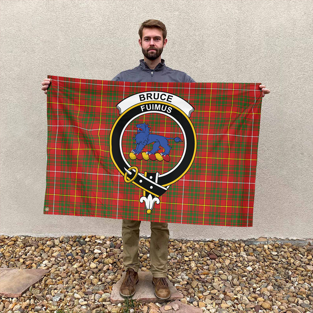 Bruce Modern Tartan Classic Crest House Flag