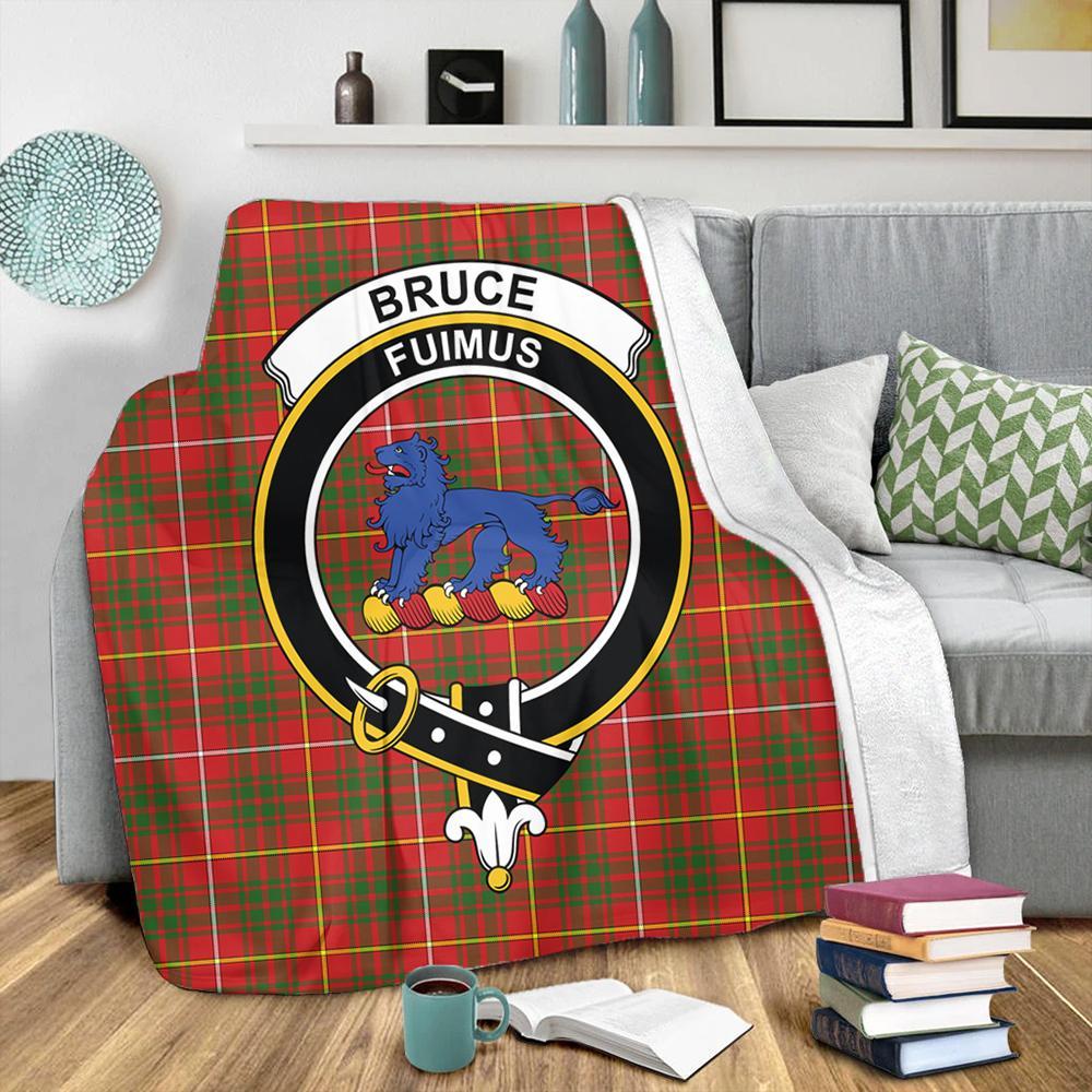 Bruce Modern Tartan Crest Premium Blanket