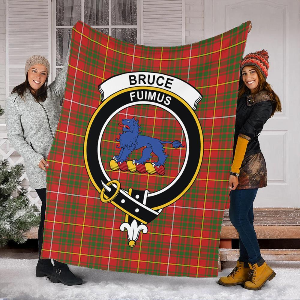 Bruce Modern Tartan Crest Premium Blanket