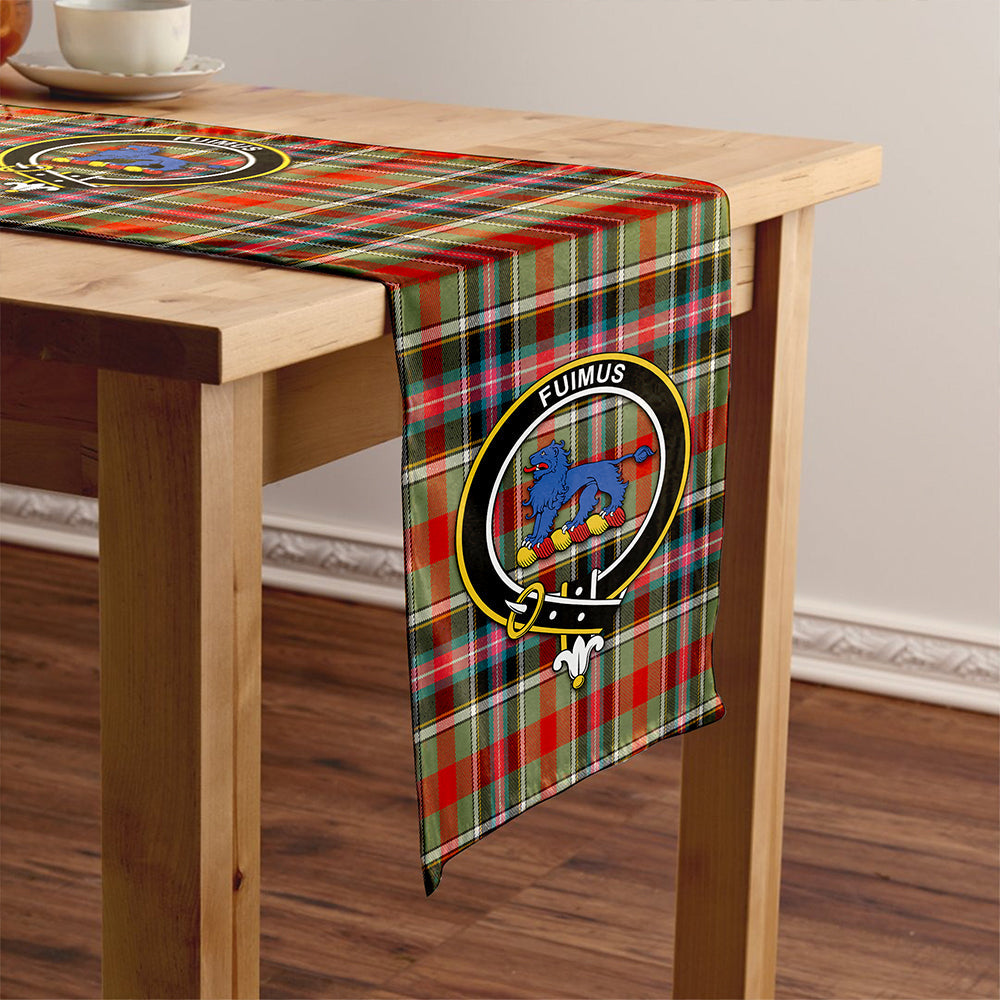 Bruce of Kinnaird Ancient Tartan Crest Table Runner