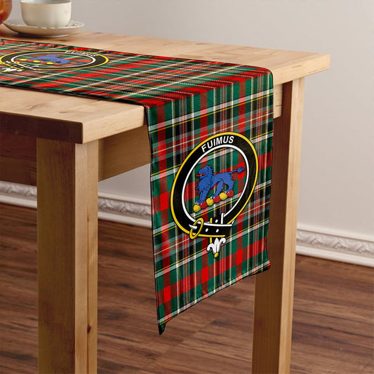 Bruce of Kinnaird Modern Tartan Crest Table Runner