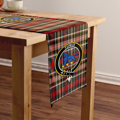 Bruce of Kinnaird Weathered Tartan Crest Table Runner