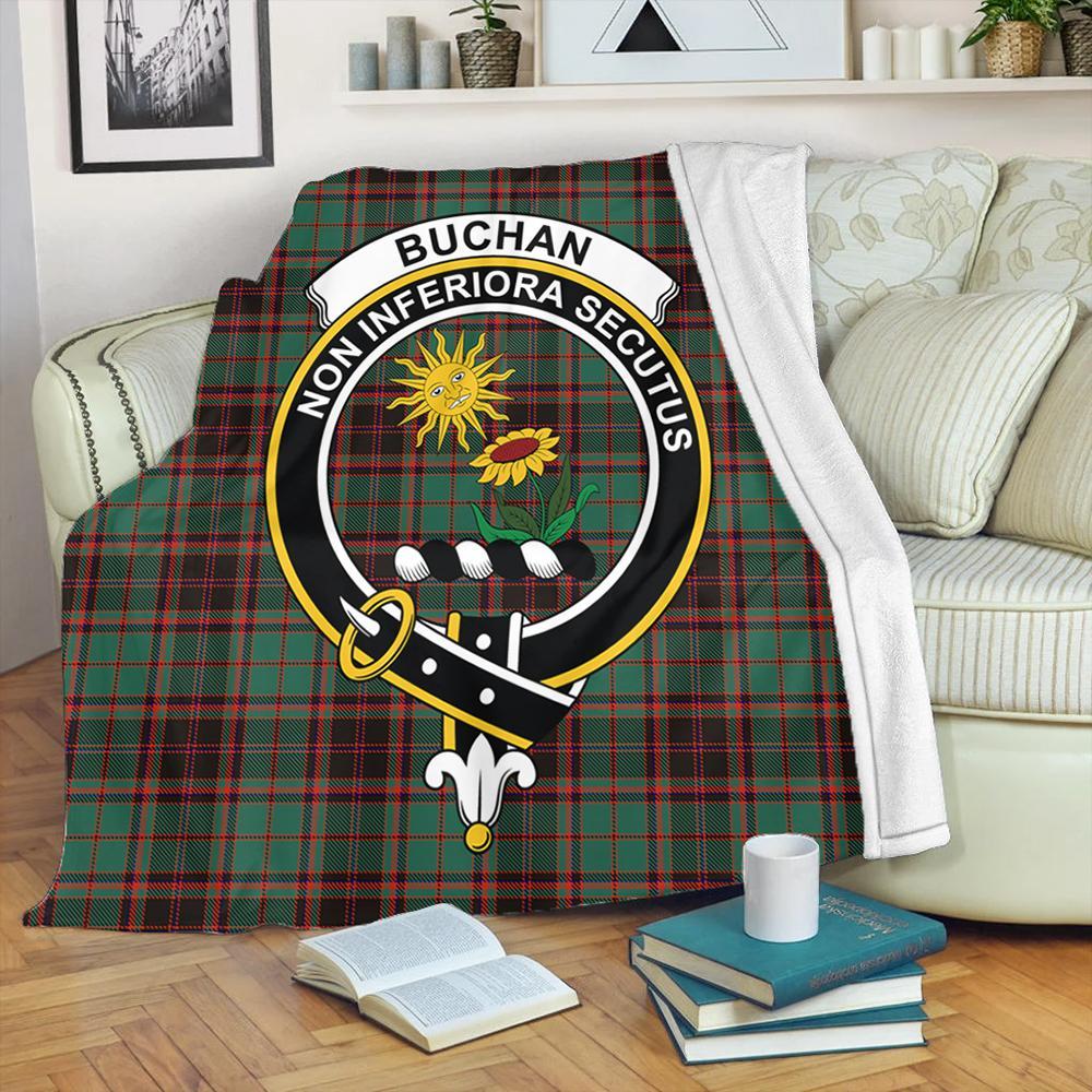 Buchan Ancient Tartan Crest Premium Blanket