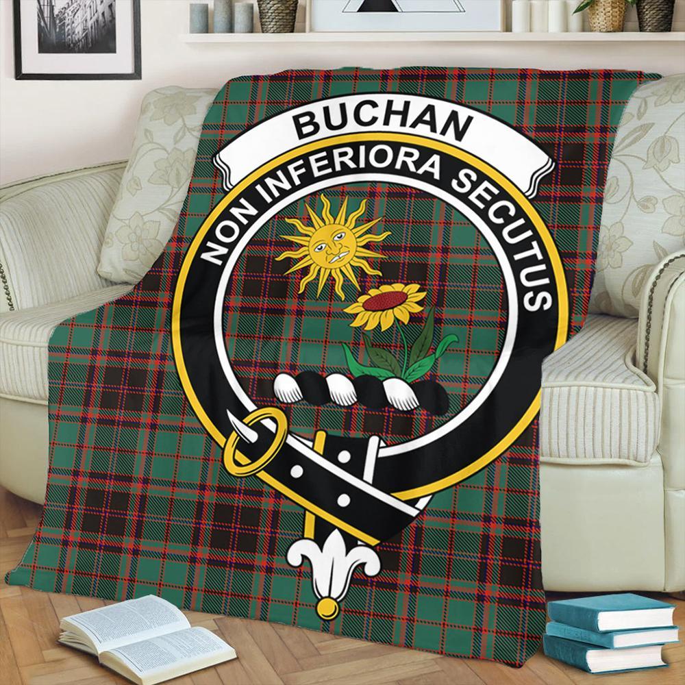 Buchan Ancient Tartan Crest Premium Blanket