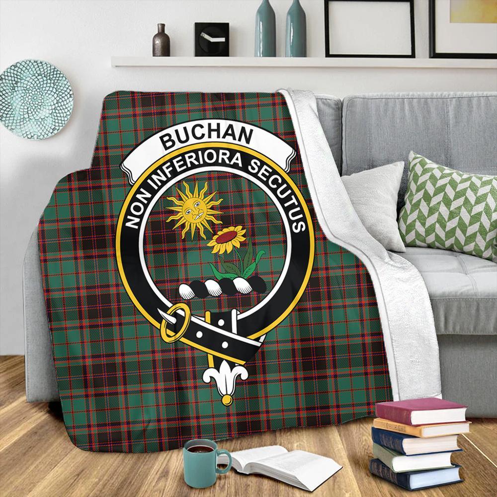 Buchan Ancient Tartan Crest Premium Blanket