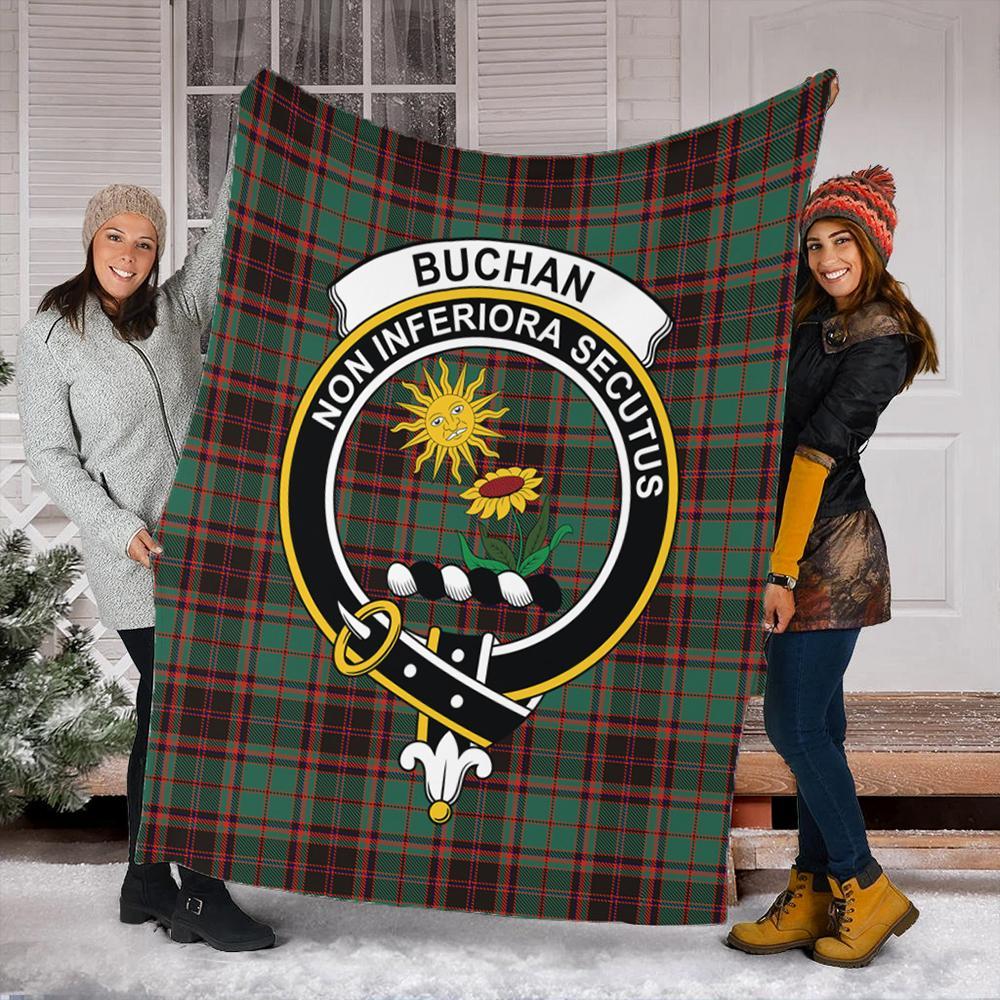 Buchan Ancient Tartan Crest Premium Blanket