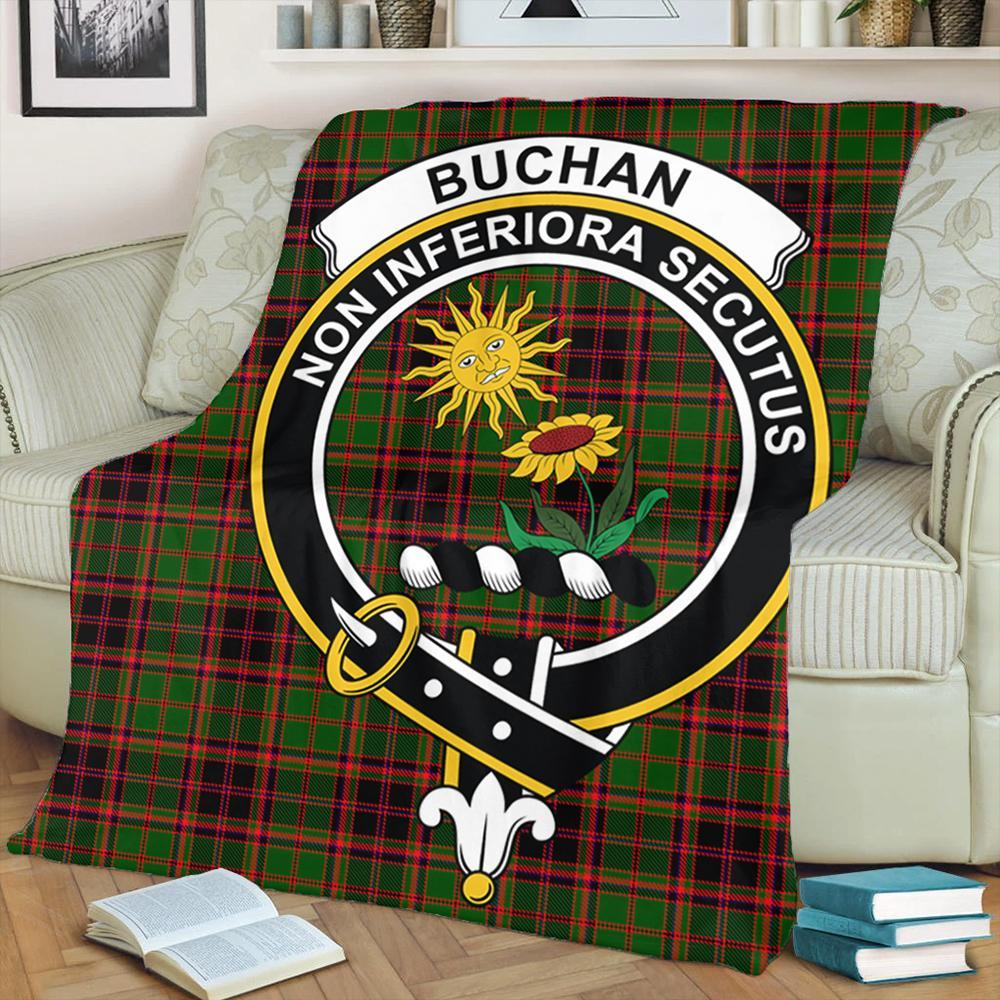 Buchan Modern Tartan Crest Premium Blanket