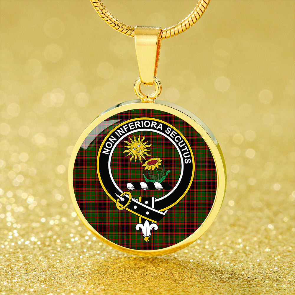 Buchan Modern Tartan Crest Circle Necklace