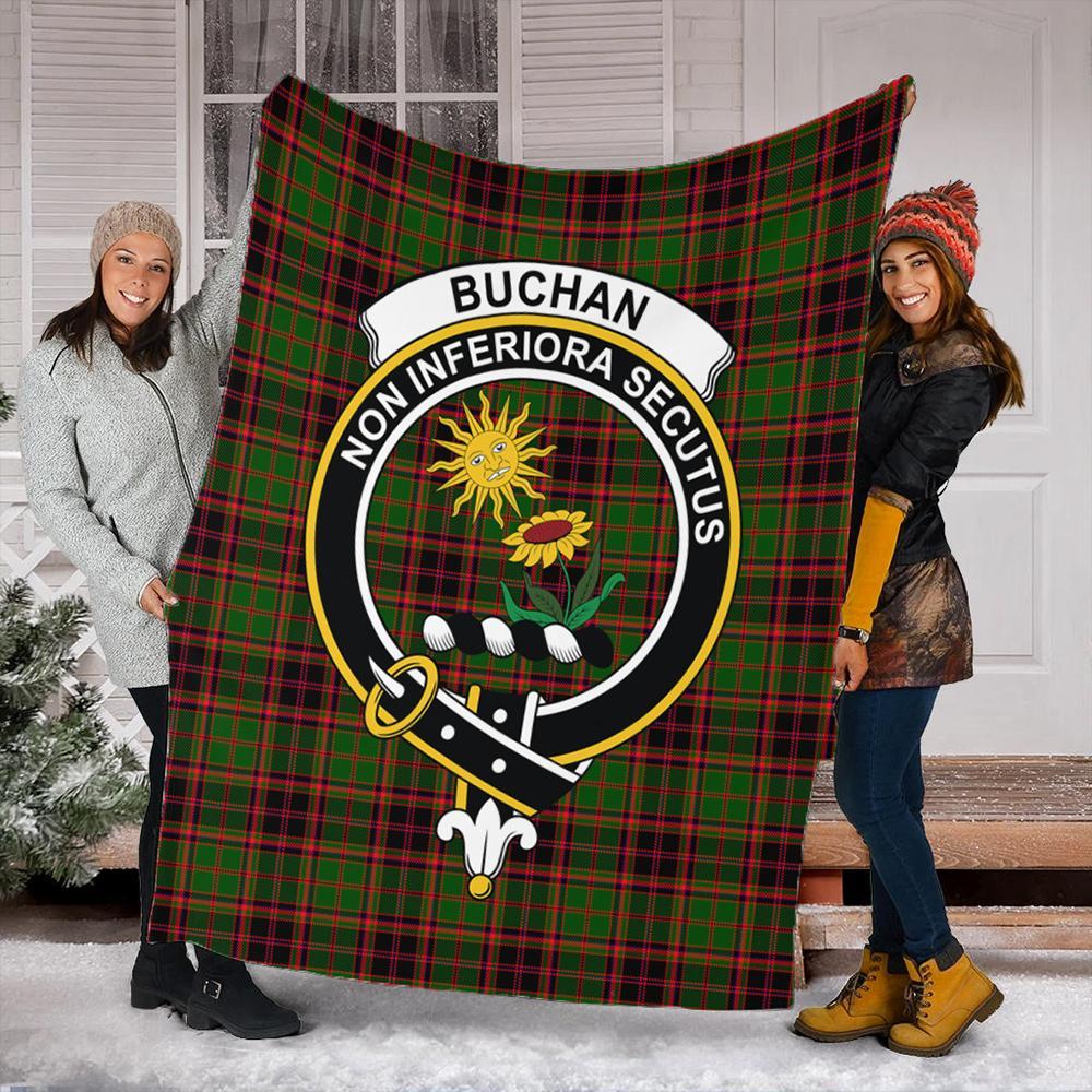 Buchan Modern Tartan Crest Premium Blanket