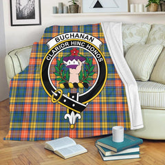 Buchanan Ancient Tartan Crest Premium Blanket