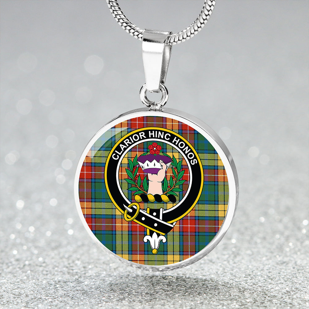 Buchanan Ancient Tartan Crest Circle Necklace