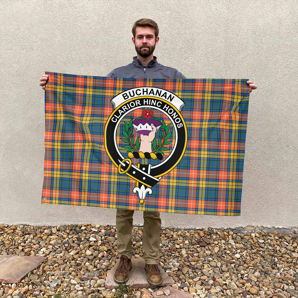 Buchanan Ancient Tartan Classic Crest House Flag