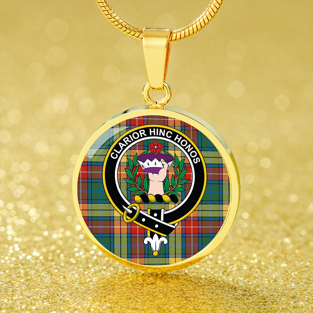 Buchanan Ancient Tartan Crest Circle Necklace