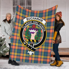 Buchanan Ancient Tartan Crest Premium Blanket