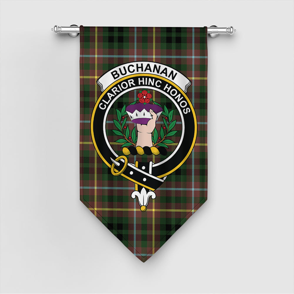 Buchanan Hunting Tartan Crest Gonfalon