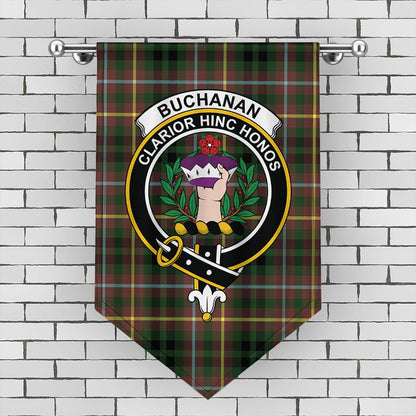 Buchanan Hunting Tartan Crest Gonfalon