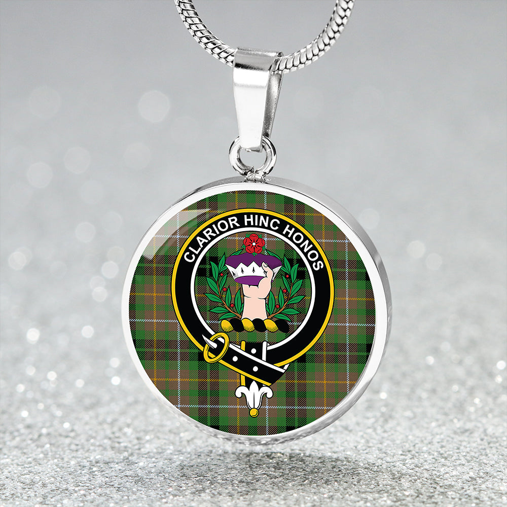 Buchanan Hunting Ancient Tartan Crest Circle Necklace