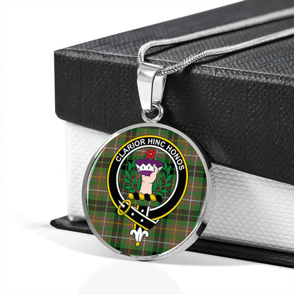 Buchanan Hunting Ancient Tartan Crest Circle Necklace