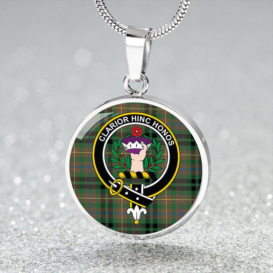 Buchanan Hunting #3 Ancient Tartan Crest Circle Necklace