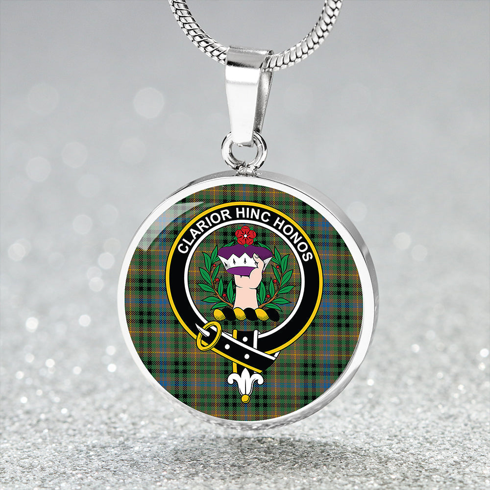 Buchanan Hunting #4 Ancient Tartan Crest Circle Necklace