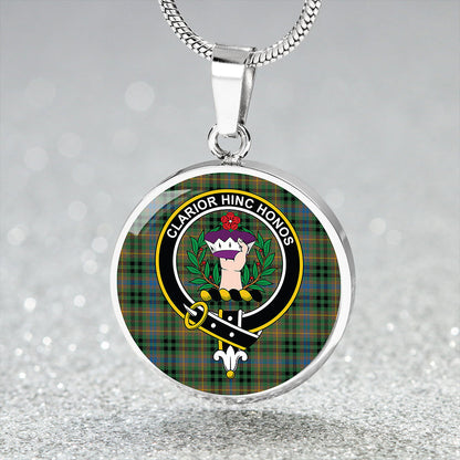 Buchanan Hunting #4 Ancient Tartan Crest Circle Necklace