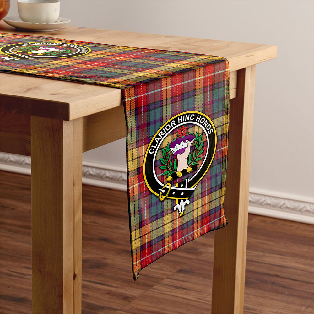 Buchanan Weathered Tartan Crest Table Runner