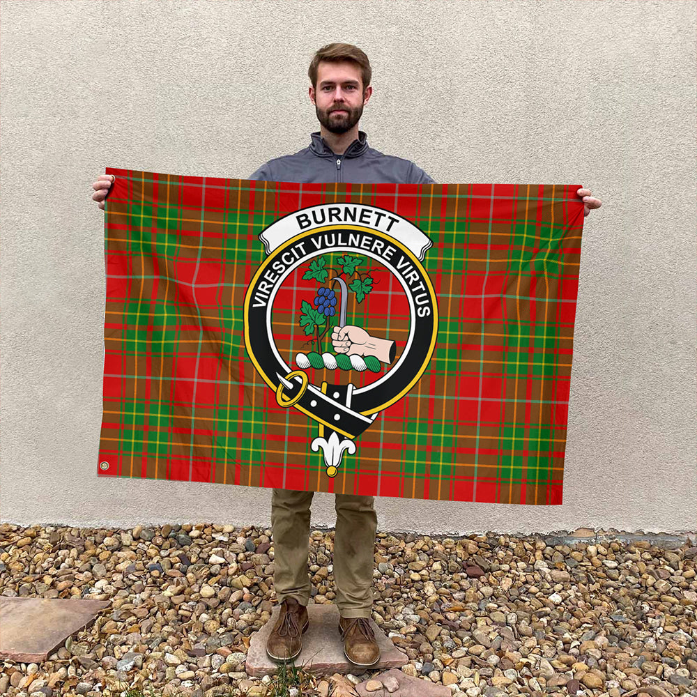 Burnett Ancient Tartan Classic Crest House Flag