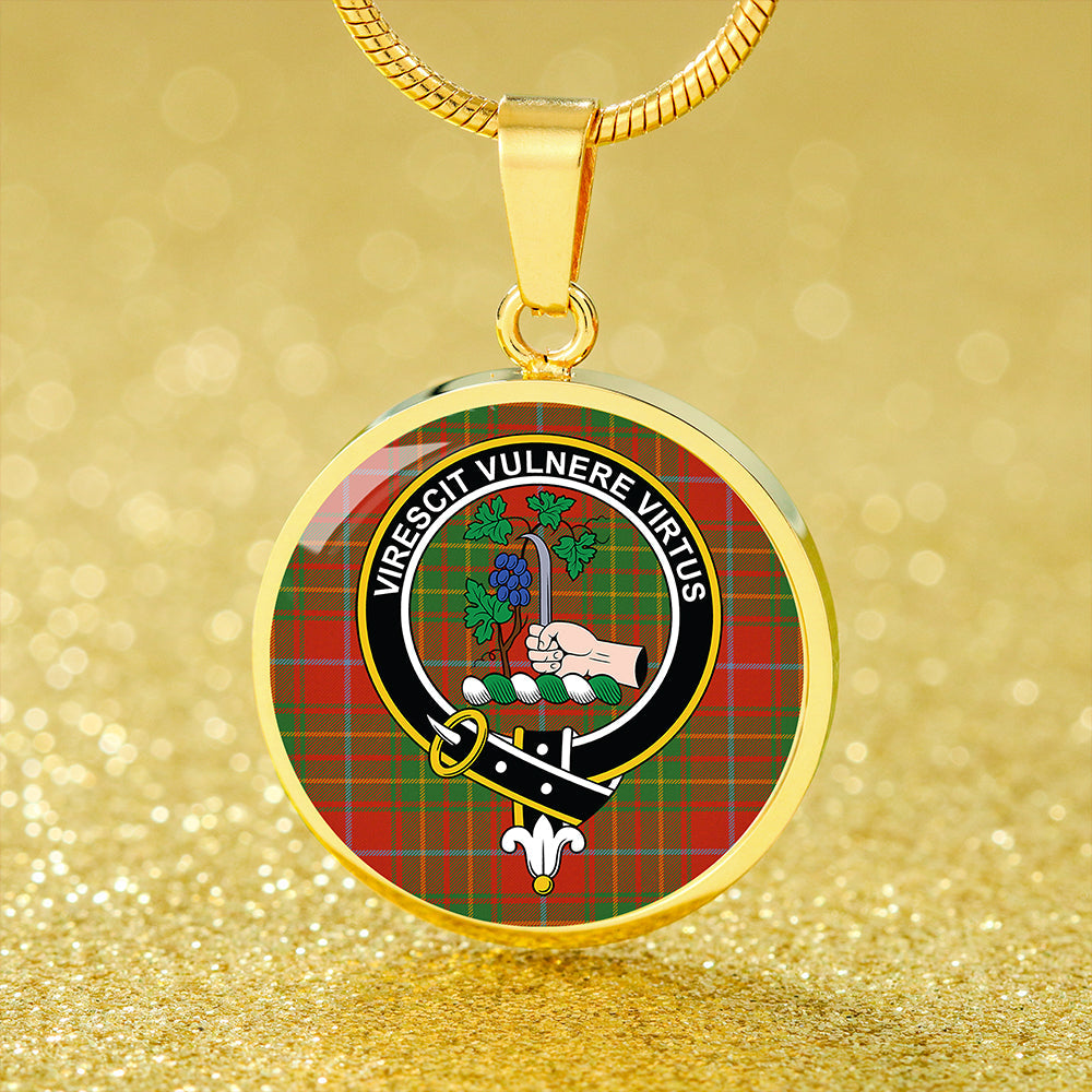 Burnett Ancient Tartan Crest Circle Necklace
