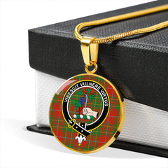 Burnett Ancient Tartan Crest Circle Necklace