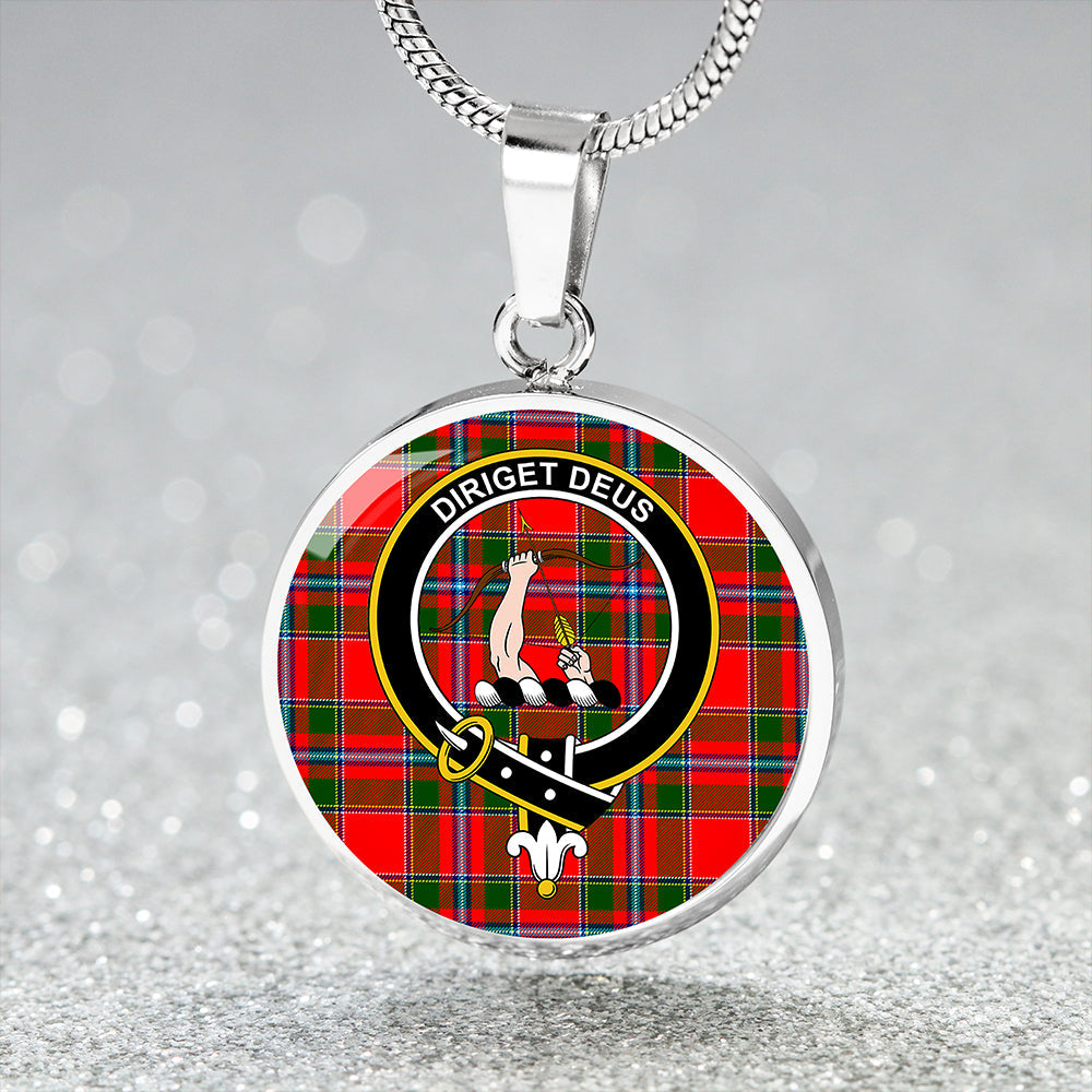 Butter Tartan Crest Circle Necklace